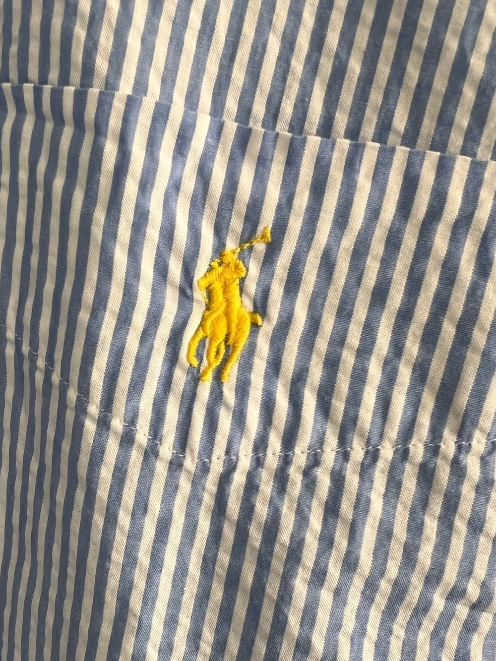 NWT Polo Ralph Lauren Men’s Seersucker Untucked Fit Short Sleeve Button Down 1XB